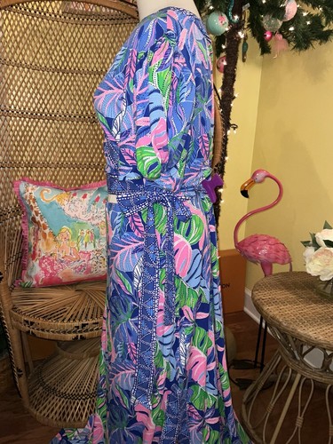 Pre-owned Lilly Pulitzer Sailynn Maxi Set Beleaf In Yourself $258 Size Xl In Multicolor