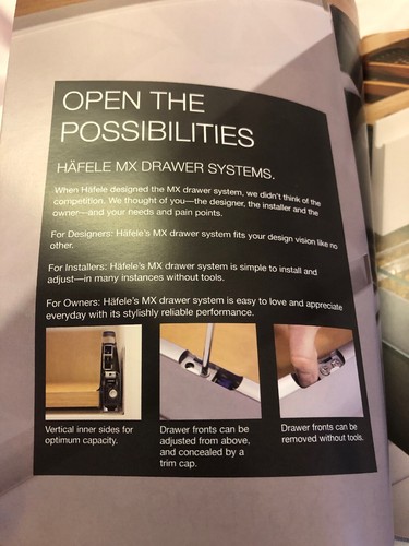 Hafele MX Drawer Systems Catalog