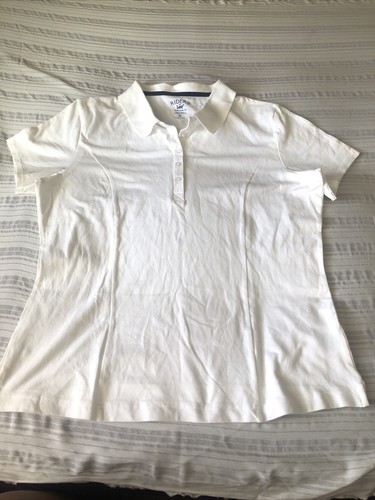 RIDERS by LEE ladies XL White Golf Polo Shirt INSTANTLY