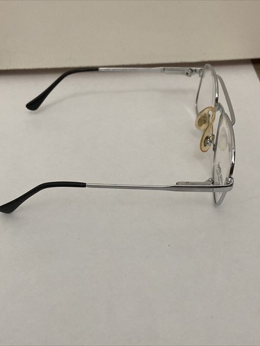 Vtg Stainless Steel SST-1 Double Bridge Silver Aviator Eyeglass Frames 48-20-130