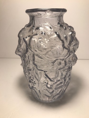 Antique Goofus Glass California Poppy Vase 7