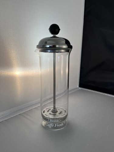 Glass BonJour Caffe Froth for Milk Cappuccinos Lattes Mochas Single French Press