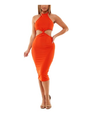 ПОЧТИ ЗНАМЕНИТОЕ женское вечернее облегающее платье без рукавов ниже колена