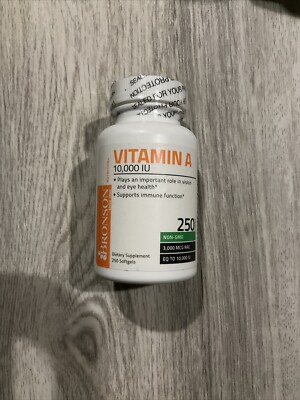 VITAMIN A 10,000 IU Premium Non-GMO Healthy Vision & Immune System, 250 Softgels
