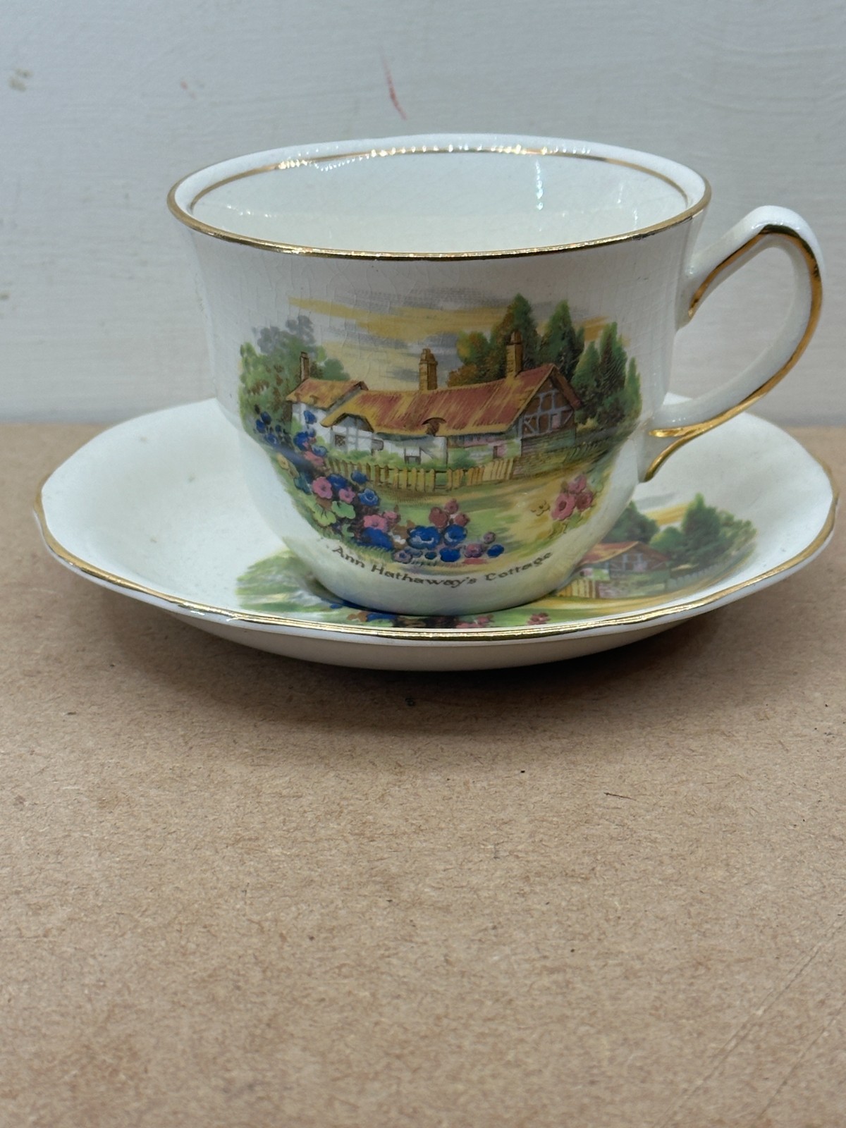 Product Image for Vintage Royal Winton Ann Hathaways Cottage Tea Cup and Saucer Shakespeare Series