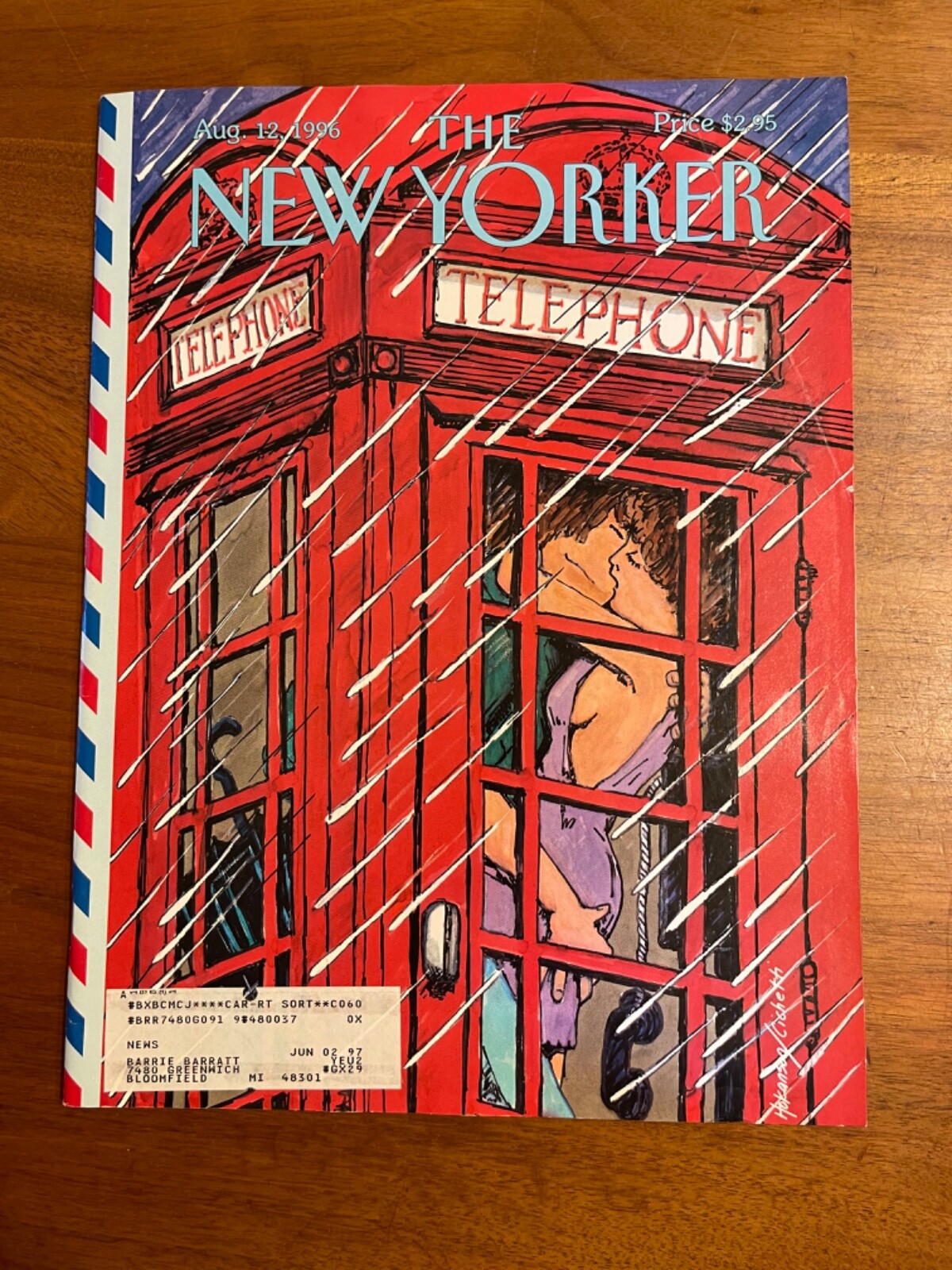 THE NEW YORKER MAGAZINE AUG 12 '96 -Cover: Long Distance by