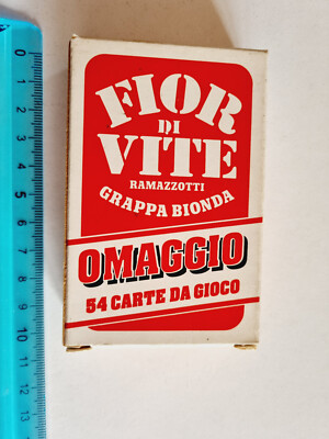 CARTE DA GIOCO FIOR DI VITE RAMAZZOTTI POKER ORIGINAL VINTAGE PLAYING CARDS NEW