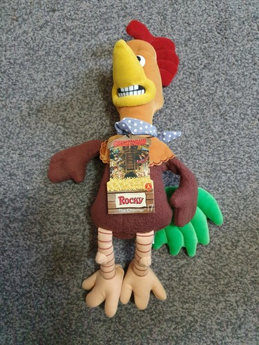 Vintage Chicken Run 14 Inch Plush Toy. Rocky The Charmer 1999 with