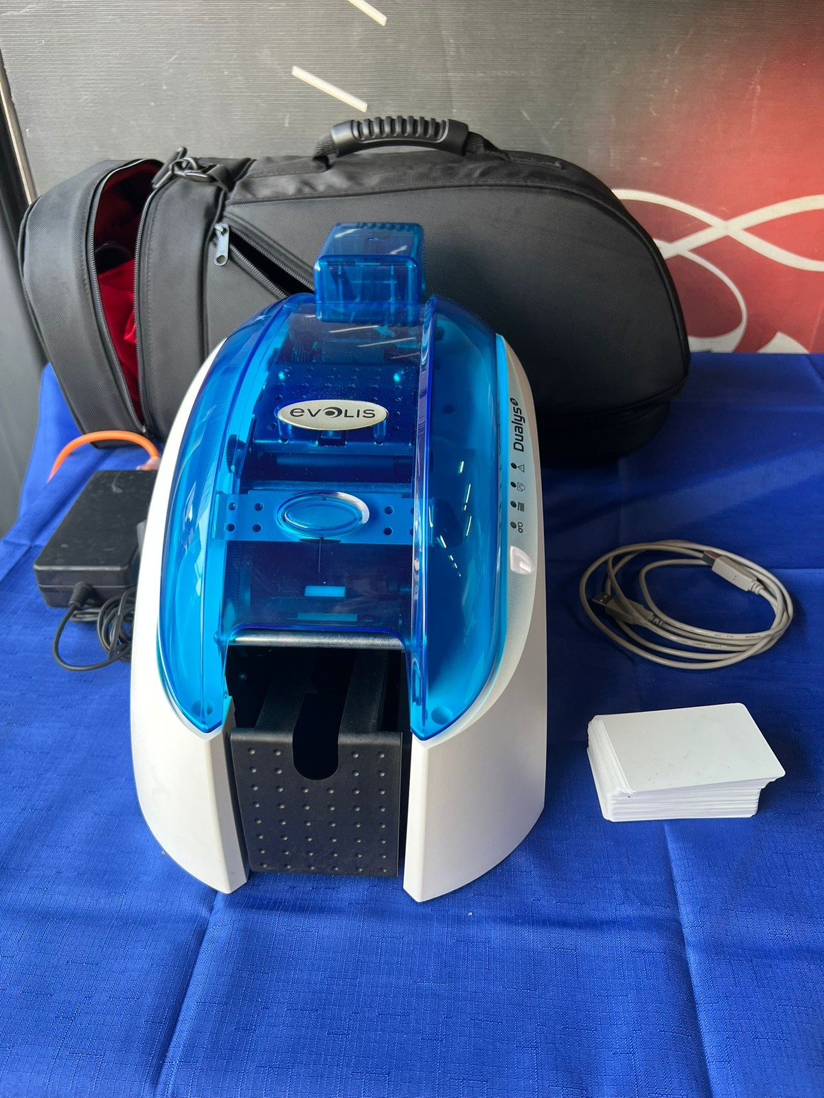 Evolis Dualys 3 Series ID Card Printer DUA3010CU w/ Blank Card, USB Cable