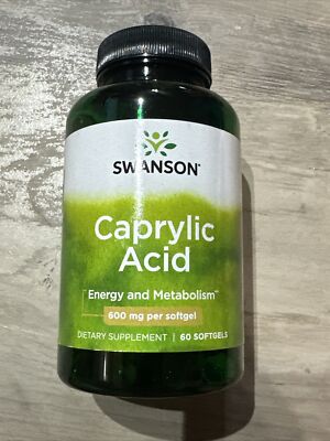 Swanson Caprylic Acid 600 mg 60 Softgels 01/26 Exp