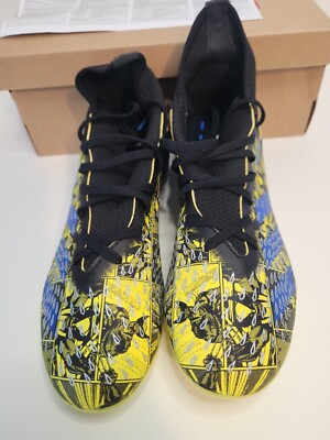 Adidas Predator Freak.3 FY0610 Men's Black & Blue Ground Cleat Shoes Size 5.5