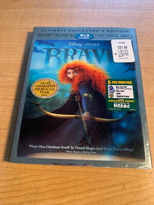 Disney s  Brave  (Blu-Ray + 3D + DVD + Dig) w/Slip cover   ..BRAND NEW & SEALED!