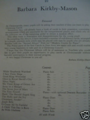 AT CHRISTMASTIDE FOR PIANO WITH WORDS Easy Beginner BOSWORTH LONDON 1963