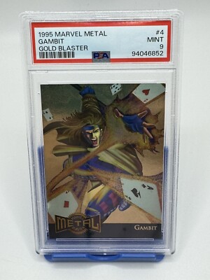1995 Marvel Metal #4 GAMBIT GOLD BLASTER PSA 9 MINT