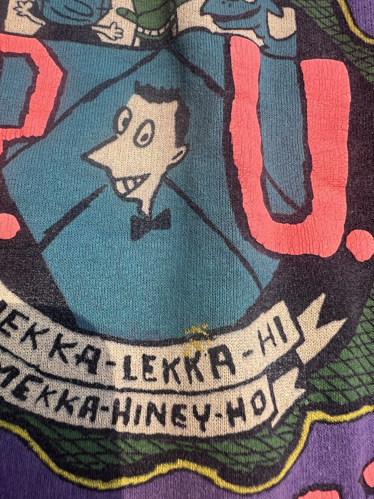 Vintage 80s Pee Wee Herman University Sweatshirt Sz M L PeeWee's Playhouse 1989