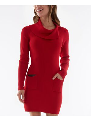 BCX Womens Long Sleeve Above The Knee Sweater Dress