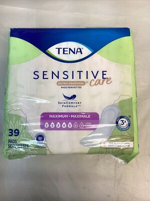 TENA Incontinence Control Pads Intimates Maximum Sensitive Skin comfort Care 39