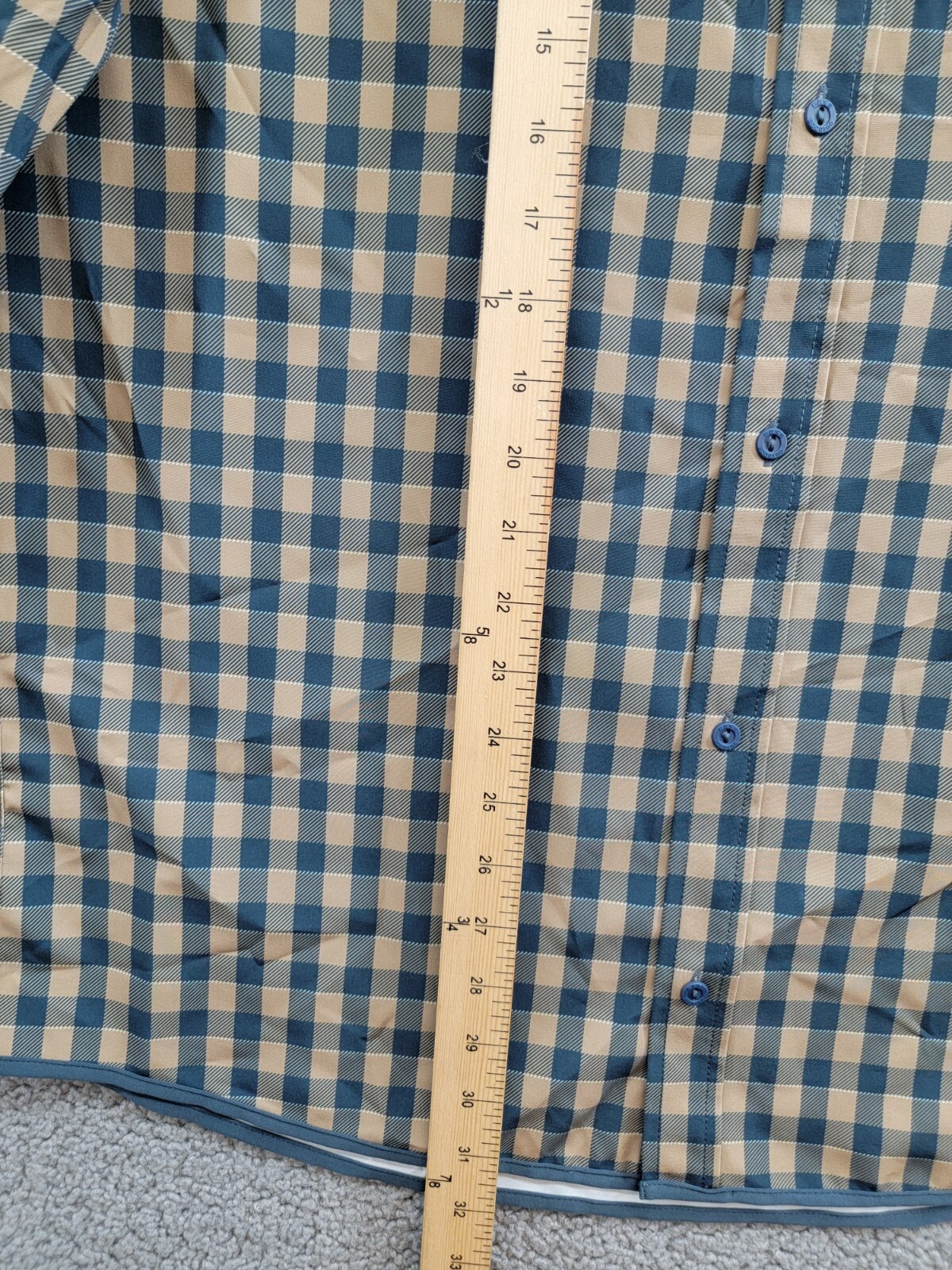 Bass Outdoor Cool Plaid Long-Sleeve Shirt Men's L Kelp Small Buffalo Collared - Picture 8 of 20
