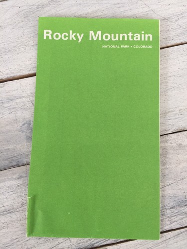 Vintage 1969 Rocky Mountain National Park Colorado Pocket Map 11 1/8” X 16”