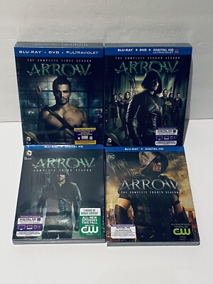 New Sealed DC ARROW Complete Season 1 2 3 4 Blu-Ray + Digital