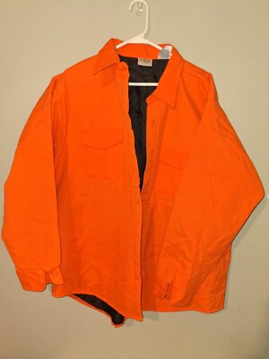 Vintage Five Brother Tallman Flannel Heavyweight Men s 2XL Orange Button Up