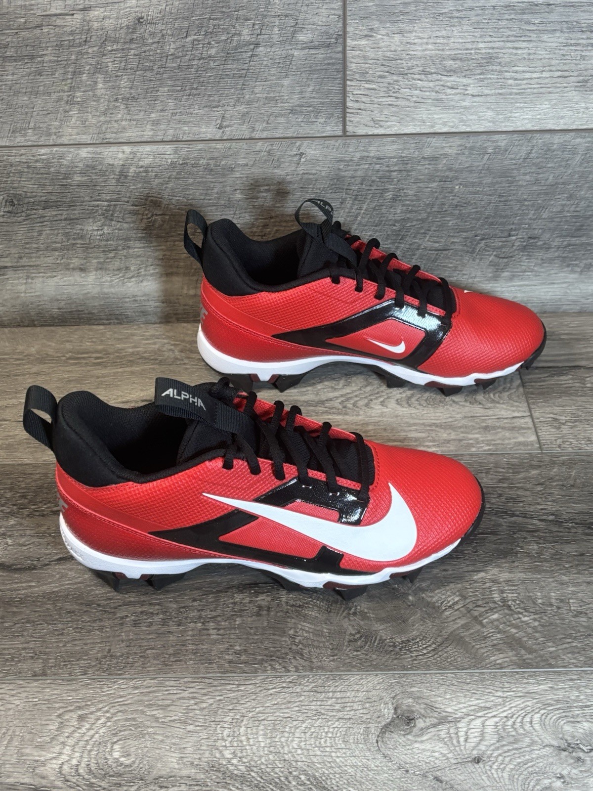 Nike Alpha Menace 4 Shark Football Cleats Mens 7.5 Red Black White New in Box