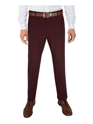 

TOMMY HILFIGER Мужские брюки Maroon Straight Fit Stretch 34W/30L, TTEAPH1A0062
