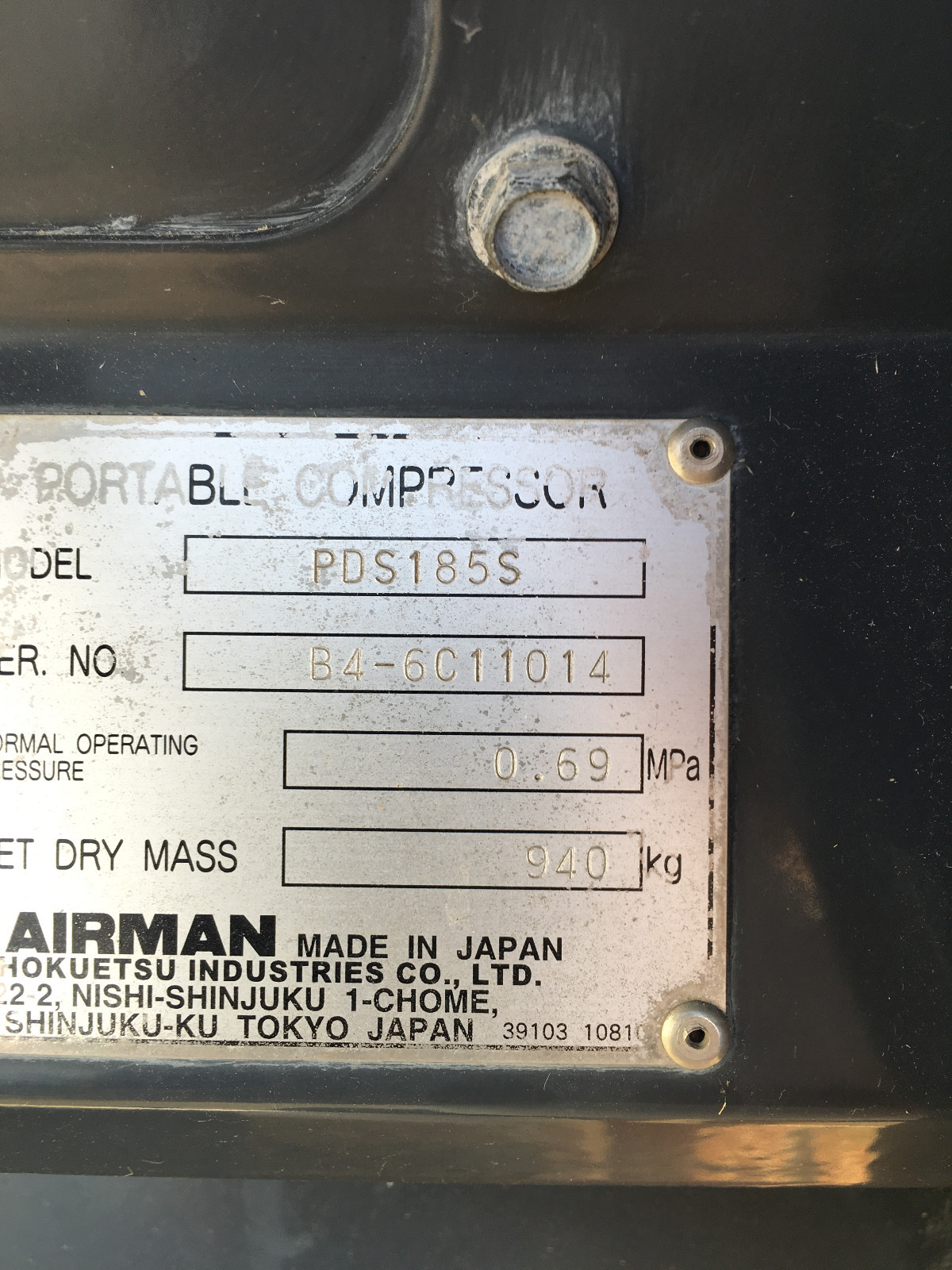 Sandblaster, Portable Blast Boss 185cfm for multi media