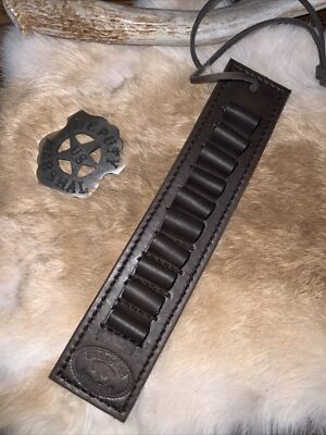 Load Strip For .45 Caliber Ammo, 10 Loops, Leather, US Made.