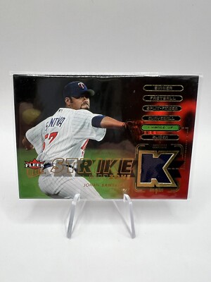 2007 Fleer Ultra Strike K Johan Santana Game Used Jersey Patch Twins Mets SZ-JS
