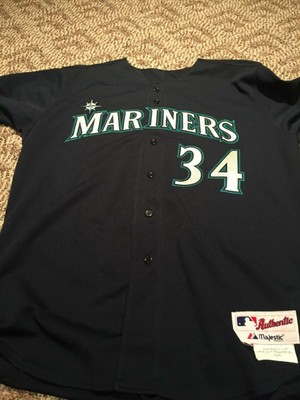 2009 Felix Hernandez Game Worn Jersey!!   Team Letter from Seattle Mariners!