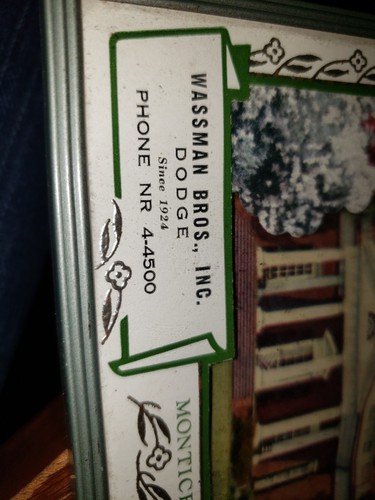 VINTAGE WASSMAN BROS INC DODGE DEALER THERMOMETER/ CALENDAR RARE