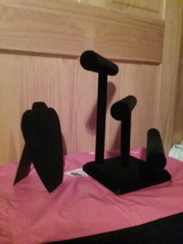 Black Velvet Triple Tier Jewelry Bracelet Organizer Display Stand  Heavy-duty