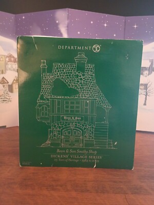 Dept 56 Bean & Son Smithy Shop 808841 Dickens 25th Anniversary Village