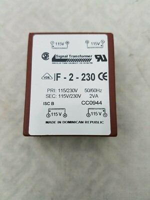 Signal Transformer IF-2-230  PRI. 115/230 SEC. 115/230 2VA 8 PIN PC MOUNT