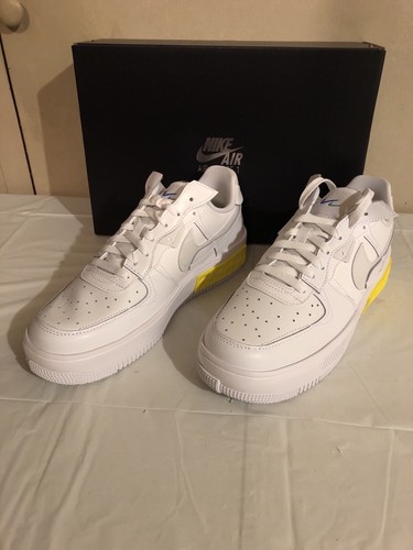 nike air force white with yellow tick