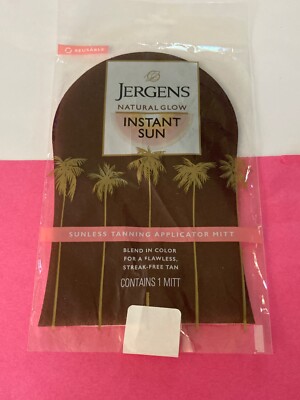 One Jergens Natural Glow Instant Sun Tanning Applicator Mitt NEW