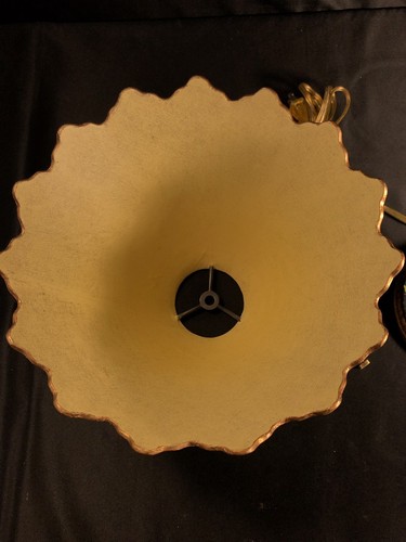 RARE The Bradburn Gallery Pear & Butterfly Lamp WIth Fleur-De-Lis-Finial