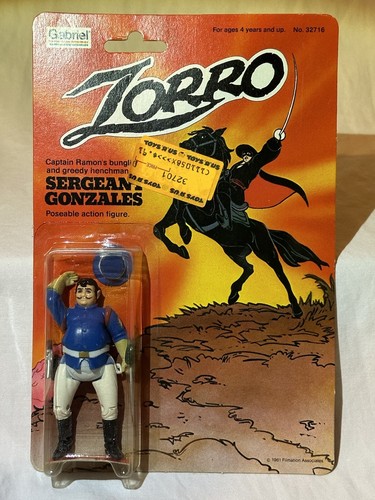 Gabriel Zorro フィギュア Vintage Gabriel Zorro “Sergeant Gonzales” Action Figure. New