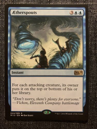 Ætherspouts 1x FOIL MTG M15 Core Set Rare MINT Aetherspouts blue instant Ætherspouts 1x FOIL MTG M15 Core Set Rare MINT Aetherspouts blue instant