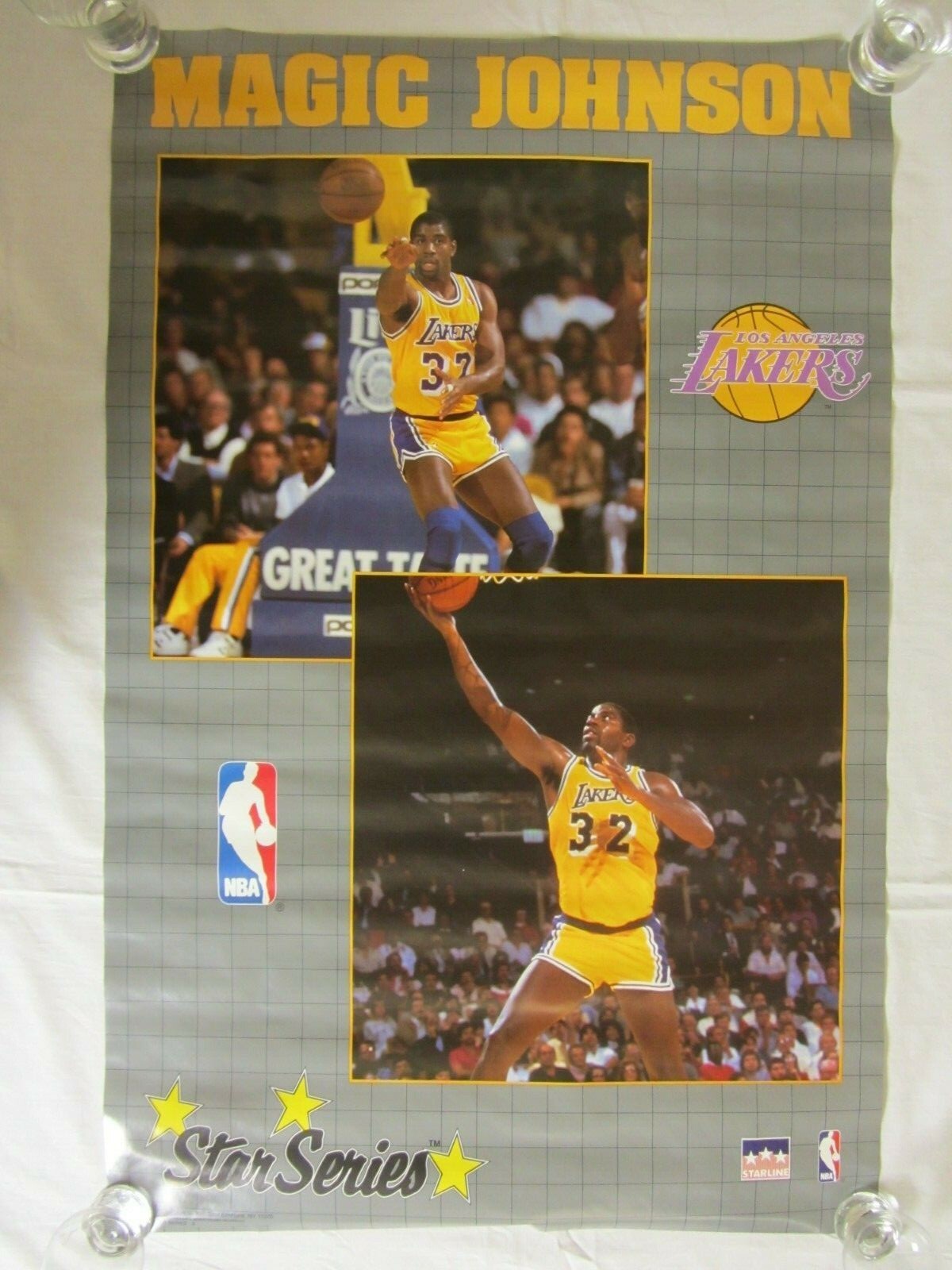 ウォールポスター　ヴィンテージ Johnson & Johnson Magic Johnson Vintage Starline Star Series Poster Vintage