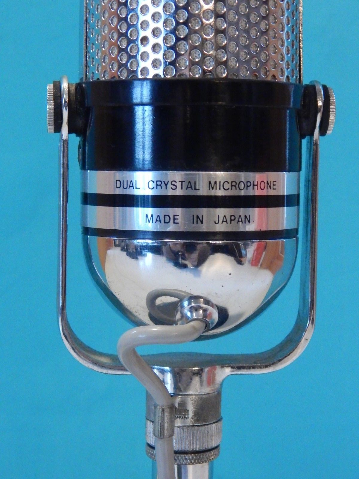 Vintage 1960S Realistic Pill Mocrophone And Stand RCA Shure Electro Voice Prop