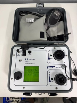 Covidien Genius 2 Checker/Calibrator REF 303097 with AC Adapter & Cables