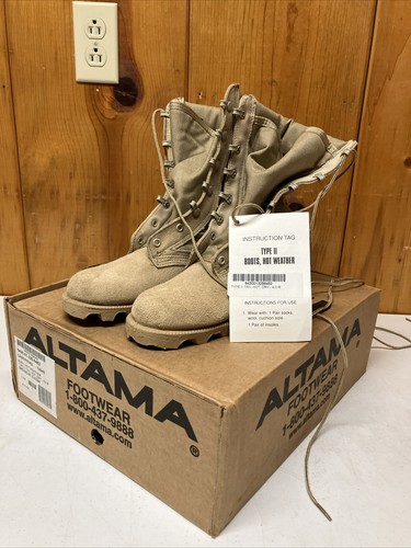 Altama Hot Weather Tan Beige PJ-10-03 Military Combat Boots Mens US Size 12 W Boots main image 2