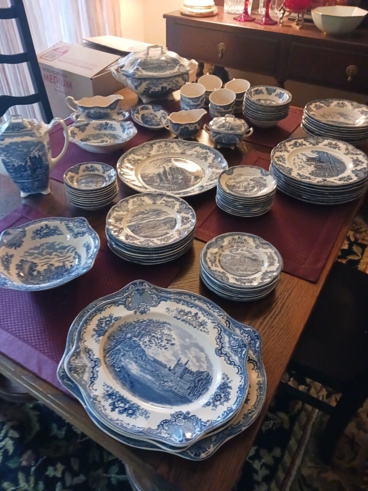 Johnson Brothers Blue Old Britain Castles Dinnerware 77 pc Johnson Brothers Blue Old Britain Castles Dinnerware 77 pc