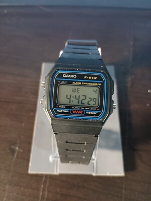 VINTAGE CASIO F-91W MODEL 593 ALARM CHRONOGHRAPH A4