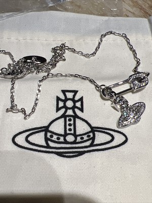 Vivienne Westwood Silver Orb Safety Pin Lucrece Pendant