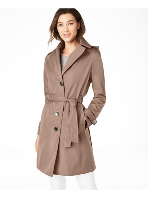 

CALVIN KLEIN Женский коричневый тренч Petites, CP843219