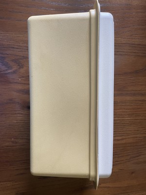 Vintage Tupperware Bread Box Rectangle Dome Lid #171-2 Harvest Gold