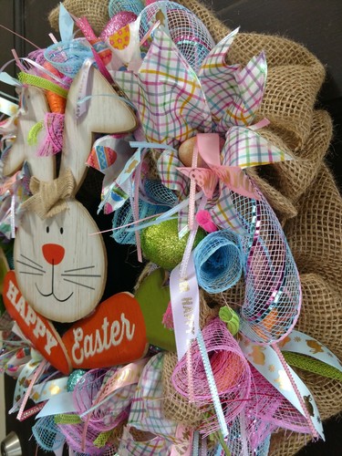 Easter burlap Wreath